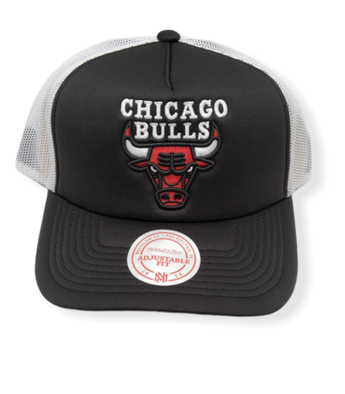 Mitchell & Ness Chicago Bulls Off The Backboard Trucker Adjustable Snapback Hat Cap