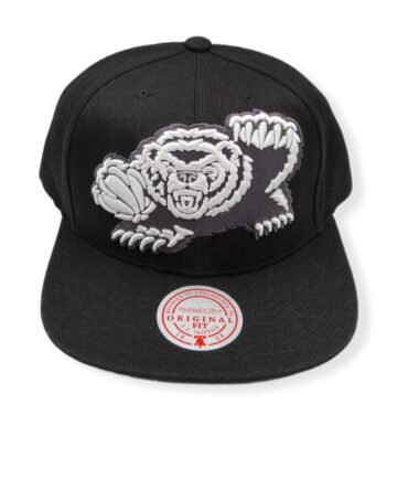 Mitchell & Ness Vancouver Grizzlies XL Black White Grey Hardwood Classics Adjustable Snapback Hat Cap