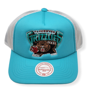 Mitchell & Ness Vancouver Grizzlies Off The Backboard Trucker Adjustable Snapback Hat Cap