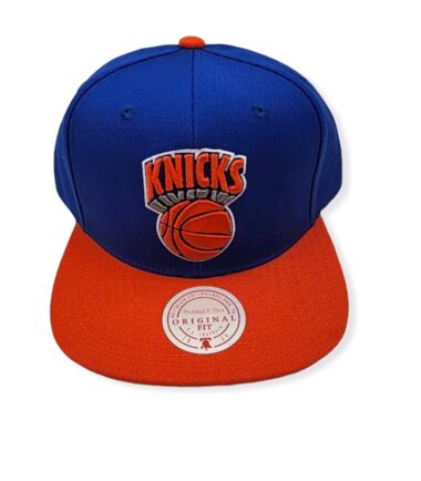 Mitchell & Ness New York Knicks Team 2 Tone 2.0 Blue/Orange Adjustable Snapback Hat Cap