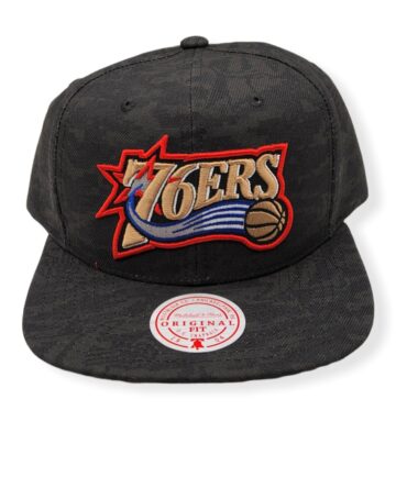 Mitchell & Ness Philadelphia 76ers Team Digi Camo Adjustable Snapback Hat Cap