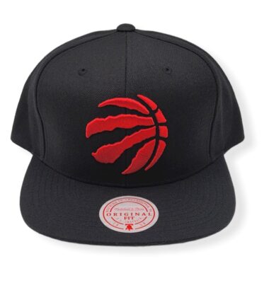 Mitchell & Ness Toronto Raptors Team Ground Black Adjustable Snapback Hat Cap