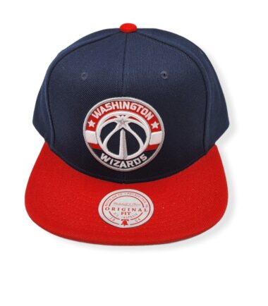 Mitchell & Ness Washington Wizards Core Basic Navy/Red Adjustable Snapback Hat Cap