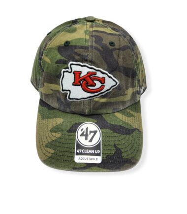 '47 Kansas City Chiefs Clean Up Camo Adjustable Strap Hat Cap