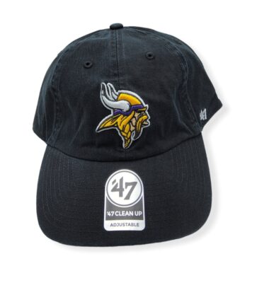 '47 Minnesota Vikings Clean Up Black Adjustable Strap Hat Cap