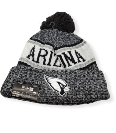 New Era Arizona Cardinals Authentic 2018 Black & White Sideline Sport Knit Beanie Cold Weather Hat