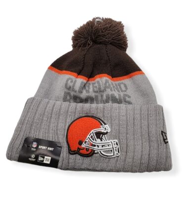 New Era Cleveland Browns Authentic 2015 Gray Sideline Sport Knit Beanie Cold Weather Hat