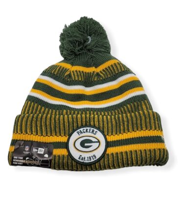 New Era Green Bay Packers Authentic 2019 Color Sideline Sport Knit Beanie Cold Weather Hat
