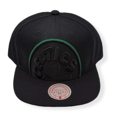 Mitchell & Ness Boston Celtics Cropped XL Black Adjustable Snapback Hat Cap