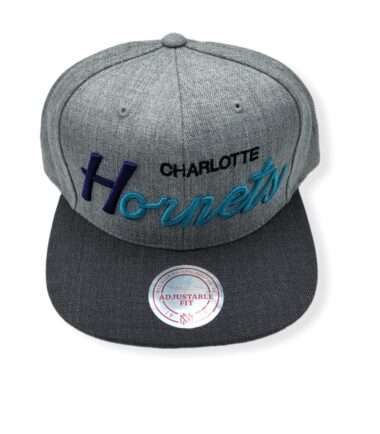Mitchell & Ness Charlotte Hornets Tri Pop Special Script Adjustable Snapback Hat Cap