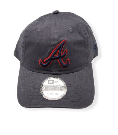New Era Atlanta Braves 9Twenty Core Classic Twill Graphite Adjustable Strap Hat Cap