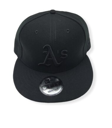 New Era Oakland Athletics 9Fifty Black On Black Adjustable Snapback Hat Cap