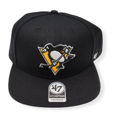 '47 Pittsburgh Penguins Captain No Shot Black Adjustable Snapback Hat Cap