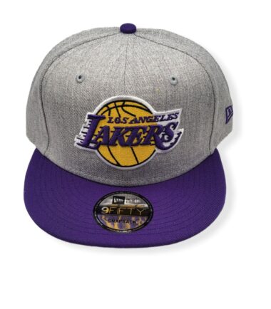 New Era Los Angeles Lakers 9Fifty 2 Tone Heather Gray/Purple Adjustable Snapback Hat Cap
