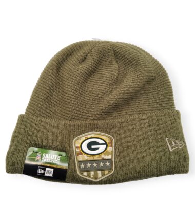 New Era Green Bay Packers Authentic 2019 Salute To Service Sport Knit Beanie Cold Weather Hat
