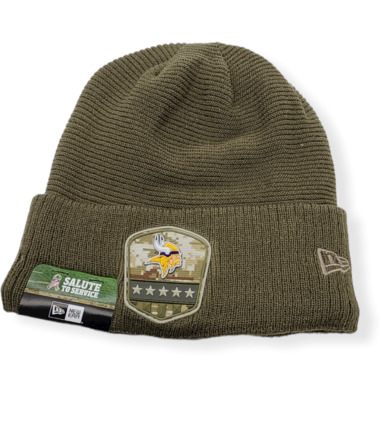 New Era Minnesota Vikings Authentic 2019 Salute To Service Sport Knit Beanie Cold Weather Hat