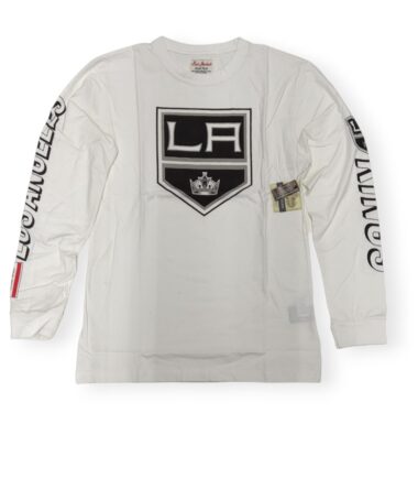 Red Jacket by American Needle Los Angeles Kings Mavericks White Long Sleeve Tee Shirt Size XL