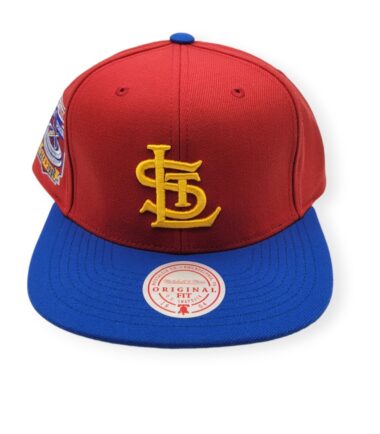 Mitchell & Ness St. Louis Cardinals Hometown Coop Red/Blue Adjustable Snapback Hat Cap