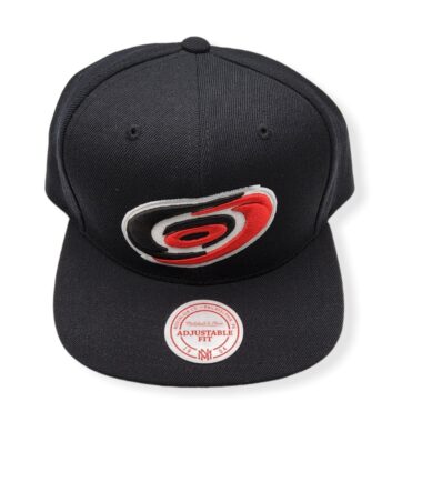 Mitchell & Ness Carolina Hurricanes Wool Solid Adjustable Snapback Hat Cap