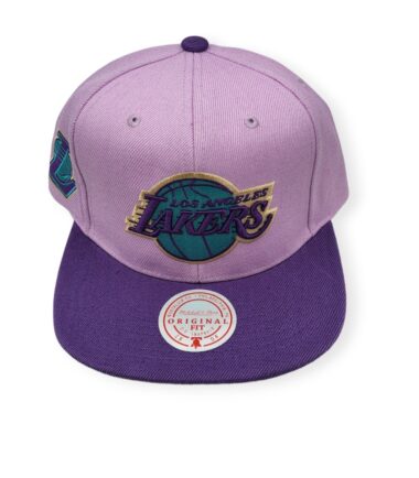 Mitchell & Ness Los Angeles Lakers Violet Views Adjustable Snapback Hat Cap
