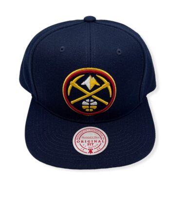 Mitchell & Ness Denver Nuggets Team Ground 2.0 Navy Adjustable Snapback Hat Cap