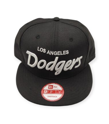 New Era Los Angeles Dodgers 9Fifty White Script Black Adjustable Snapback Hat Cap